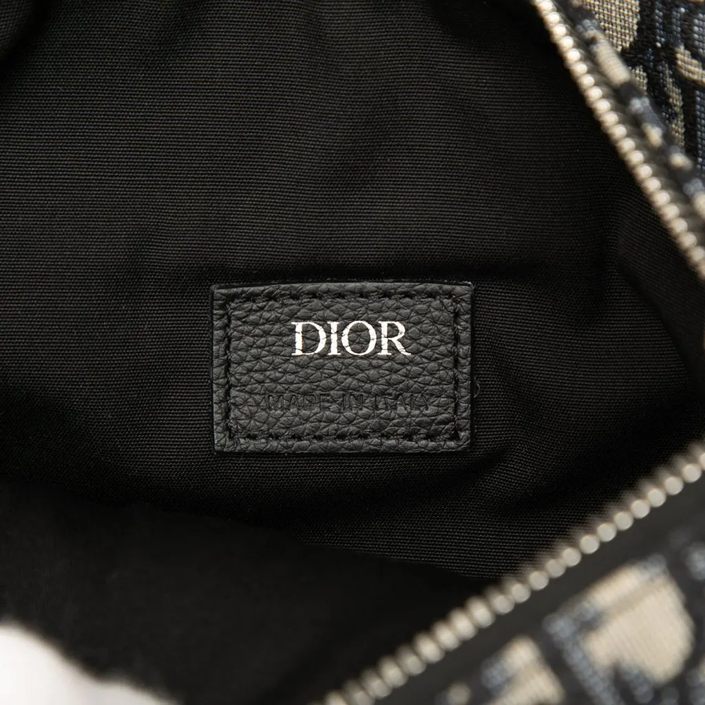 Dior Oblique Canvas Saddle Crossbody Blue Very good - Box View