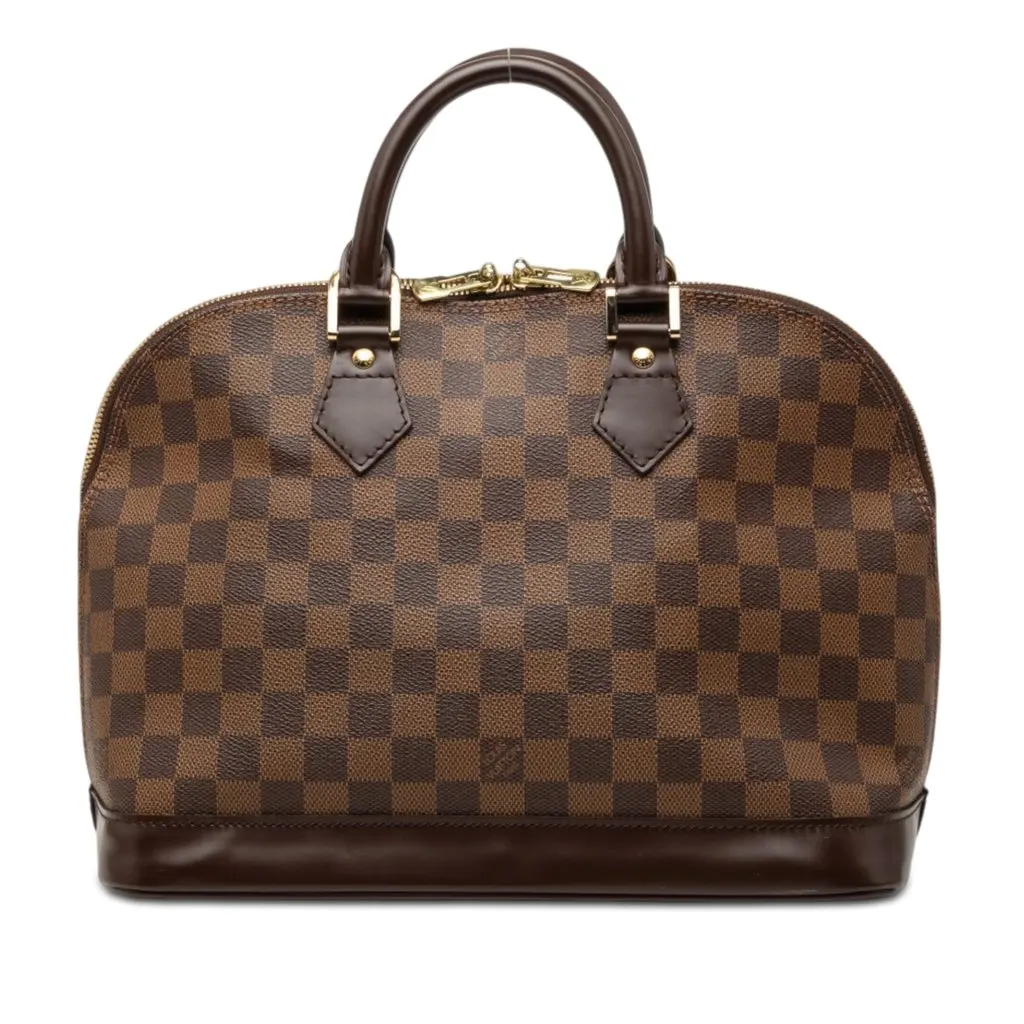 Louis Vuitton Damier Ebene Alma MM Brown Very good - Front View