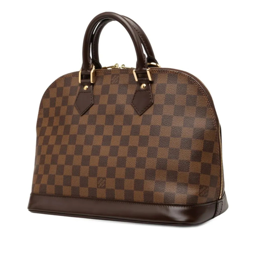 Louis Vuitton Damier Ebene Alma MM Brown Very good - Back View