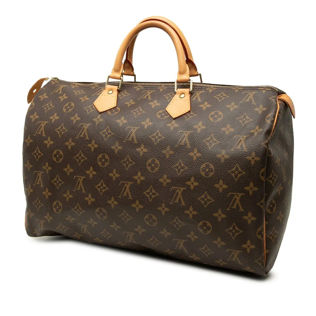 Louis Vuitton Monogram Speedy 40 Brown Good - Back View