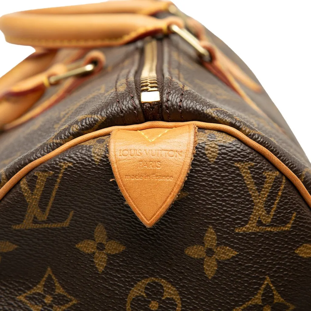 Louis Vuitton Monogram Speedy 40 Brown Good - Model View