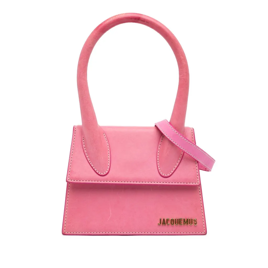 Jacquemus Leather Le Chiquito Moyen Pink Leather Very good - Front View