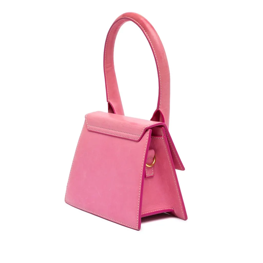 Jacquemus Leather Le Chiquito Moyen Pink Leather Very good - Back View