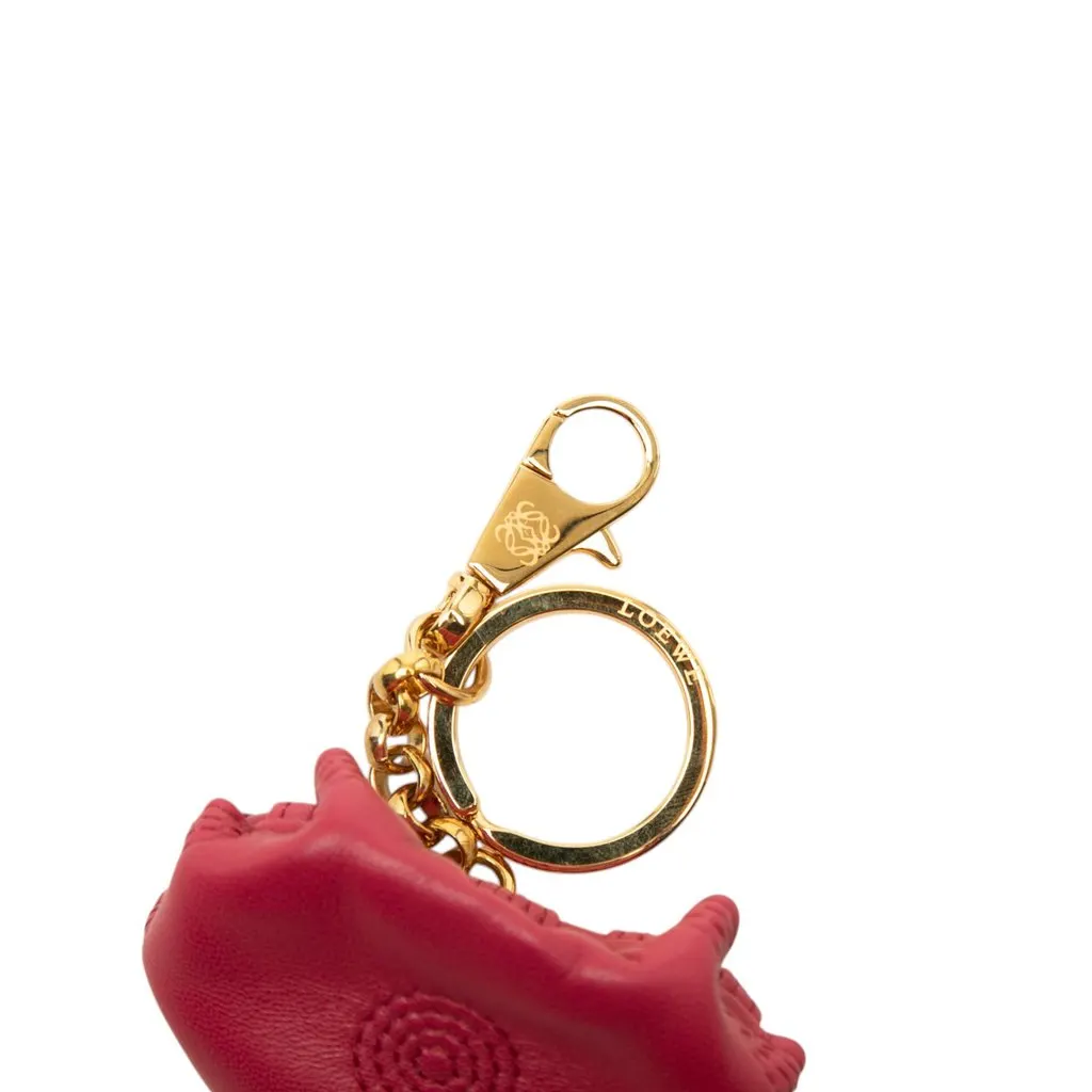 Loewe Mini Nappa Aire Key Chain Pink Leather Very good - Model View