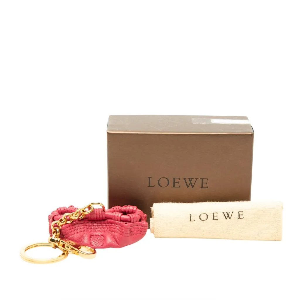 Loewe Mini Nappa Aire Key Chain Pink Leather Very good - Box View