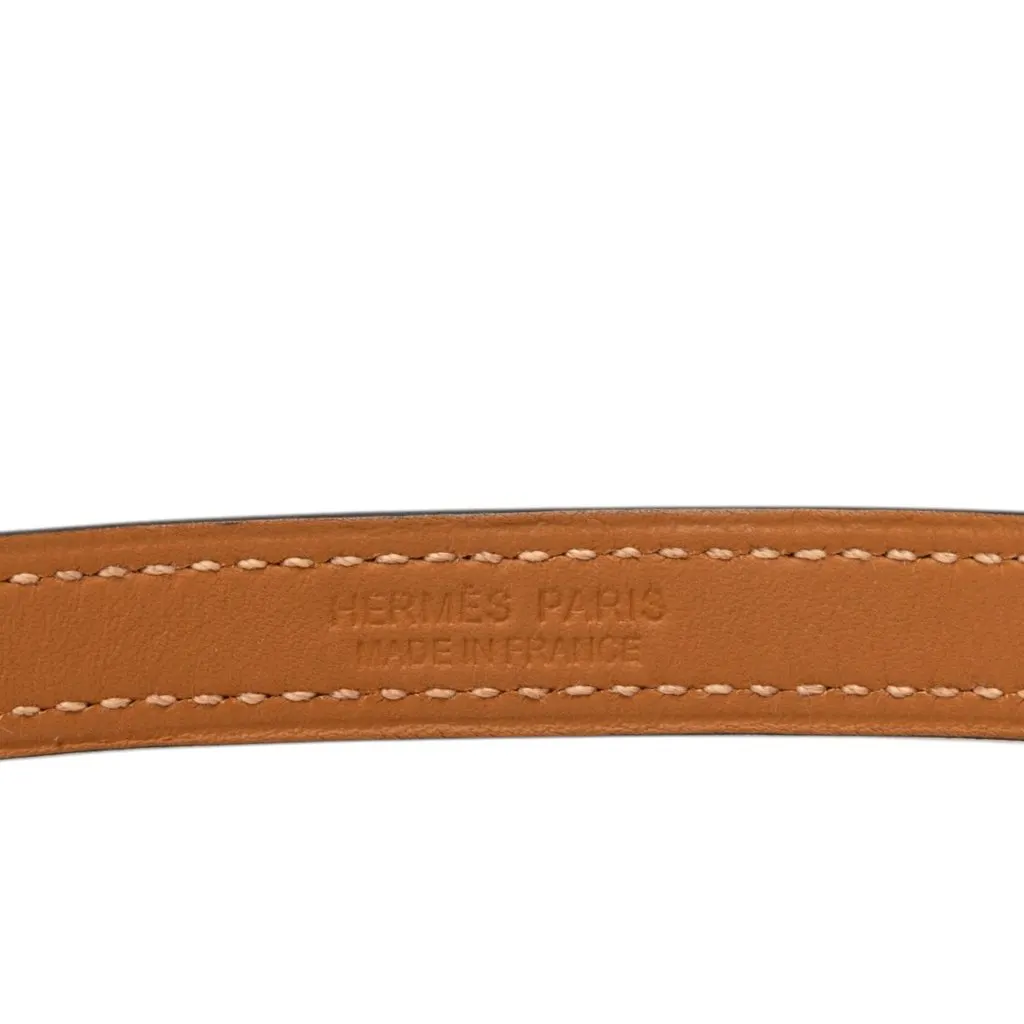 Hermès Swift Rivale Double Tour Bracelet Blue Leather Very good - Box View