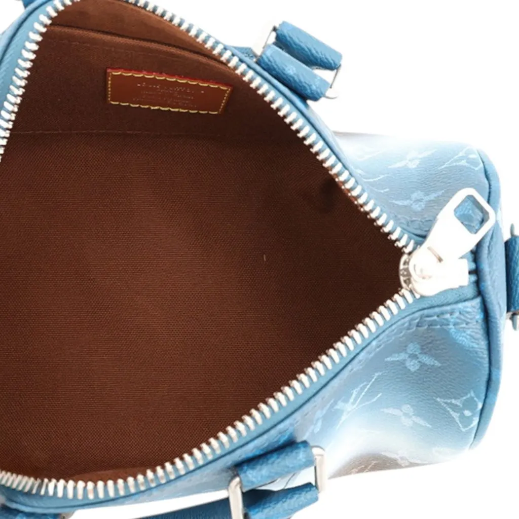 Louis Vuitton Monogram Pigment Keepall Bandouliere 25 Blue Canvas Very good - Model View