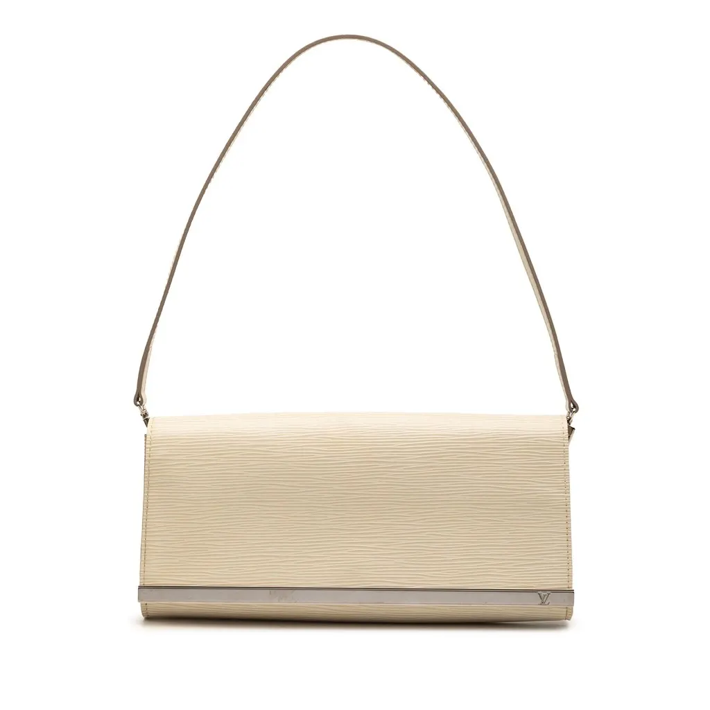 Louis Vuitton Epi Sevigne Clutch Brown Leather Very good - Front View