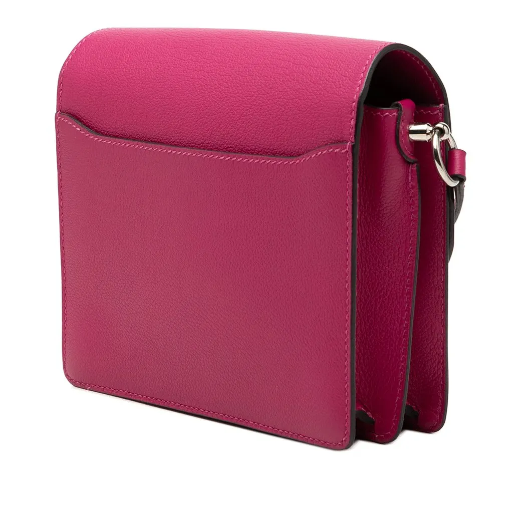 Hermès Mini Evercolor Sac Roulis 18 Pink Leather Very good - Back View
