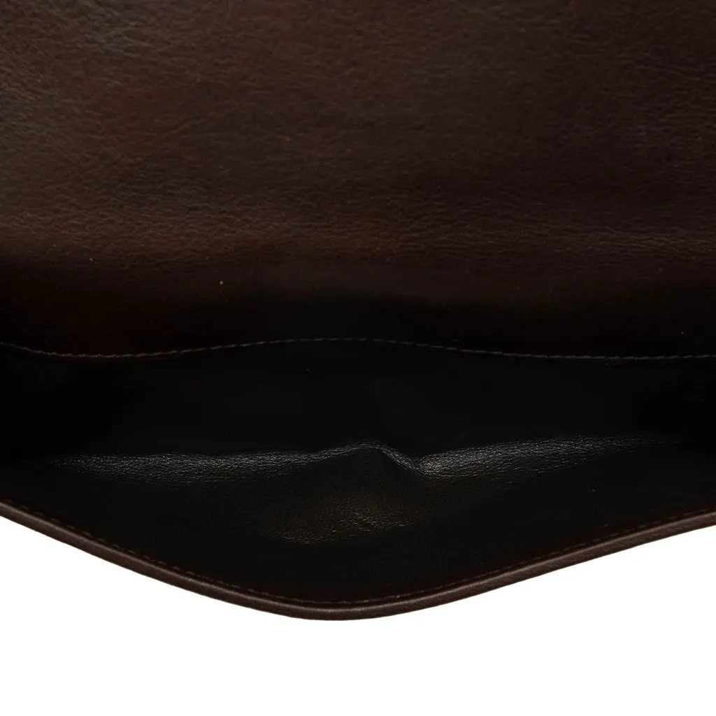 Gucci GG Suede Pelham Continental Long Wallet Brown Leather Very good - Box View