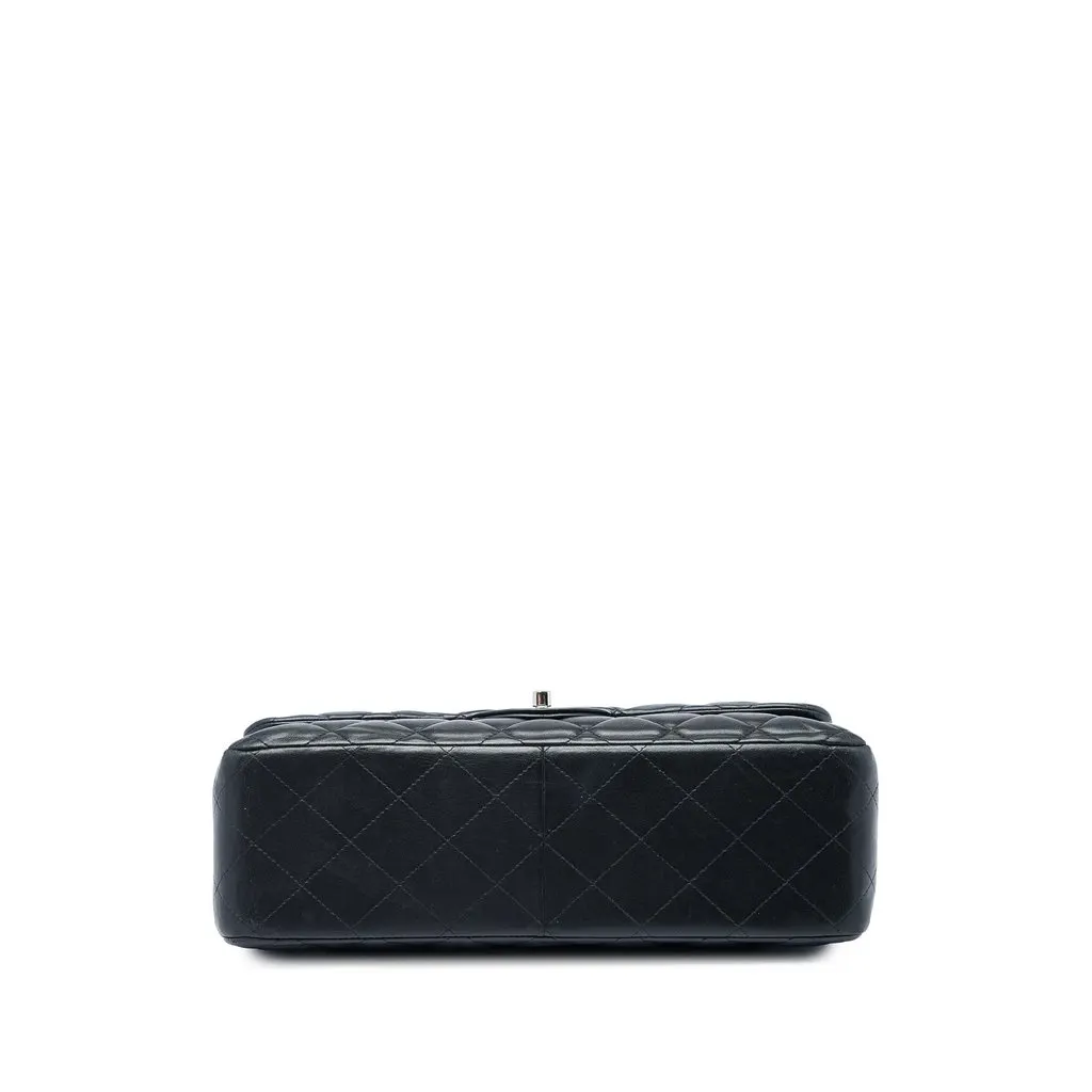 Chanel Jumbo Classic Lambskin Double Flap Black Leather Very good - Inside View