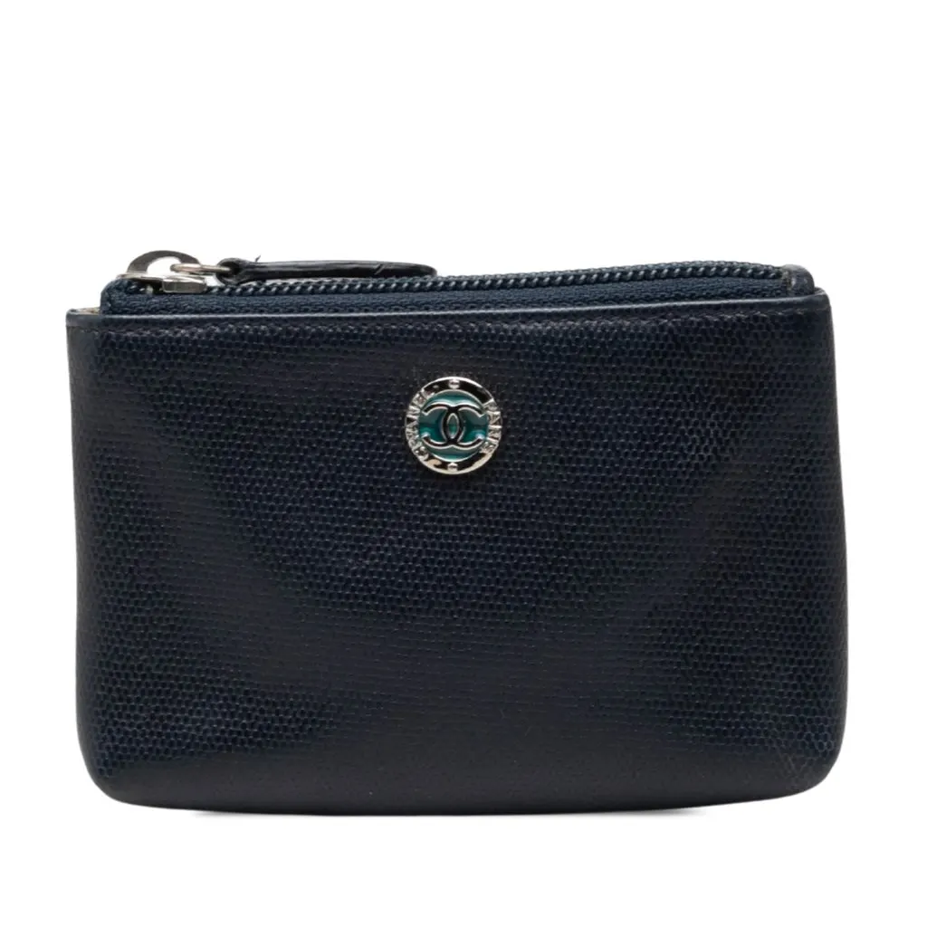 Chanel CC Caviar Zipped Key Holder Coin Case