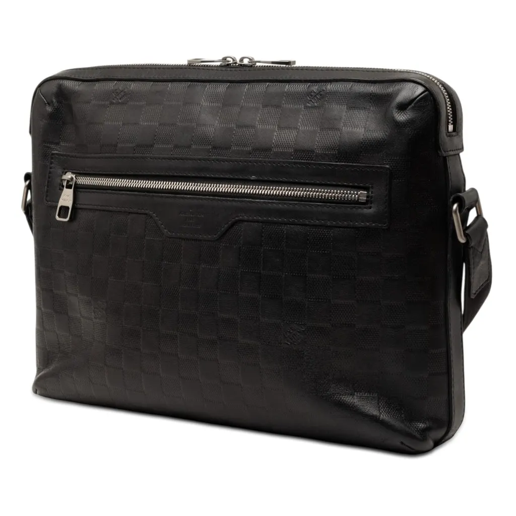 Louis Vuitton Damier Infini Calypso MM Black Leather Very good - Back View