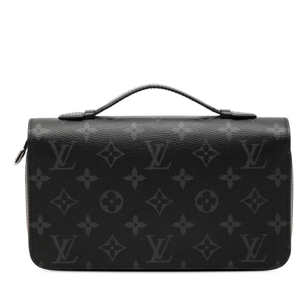 Louis Vuitton Monogram Eclipse Zippy XL Wallet Black Very good - Front View