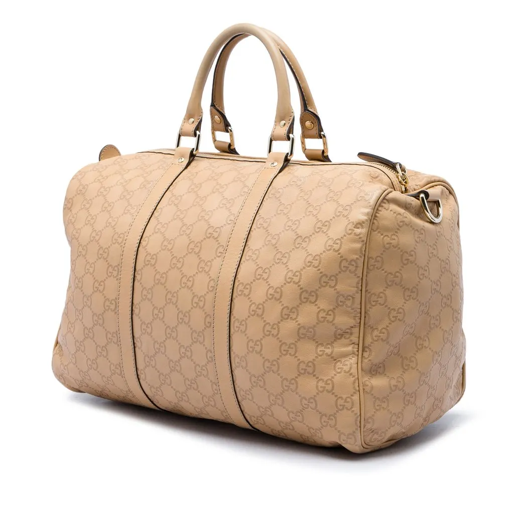 Gucci Medium GG Supreme Joy Boston Bag Brown Canvas Good - Back View