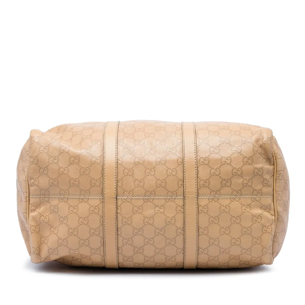 Gucci Medium GG Supreme Joy Boston Bag Brown Canvas Good - Inside View