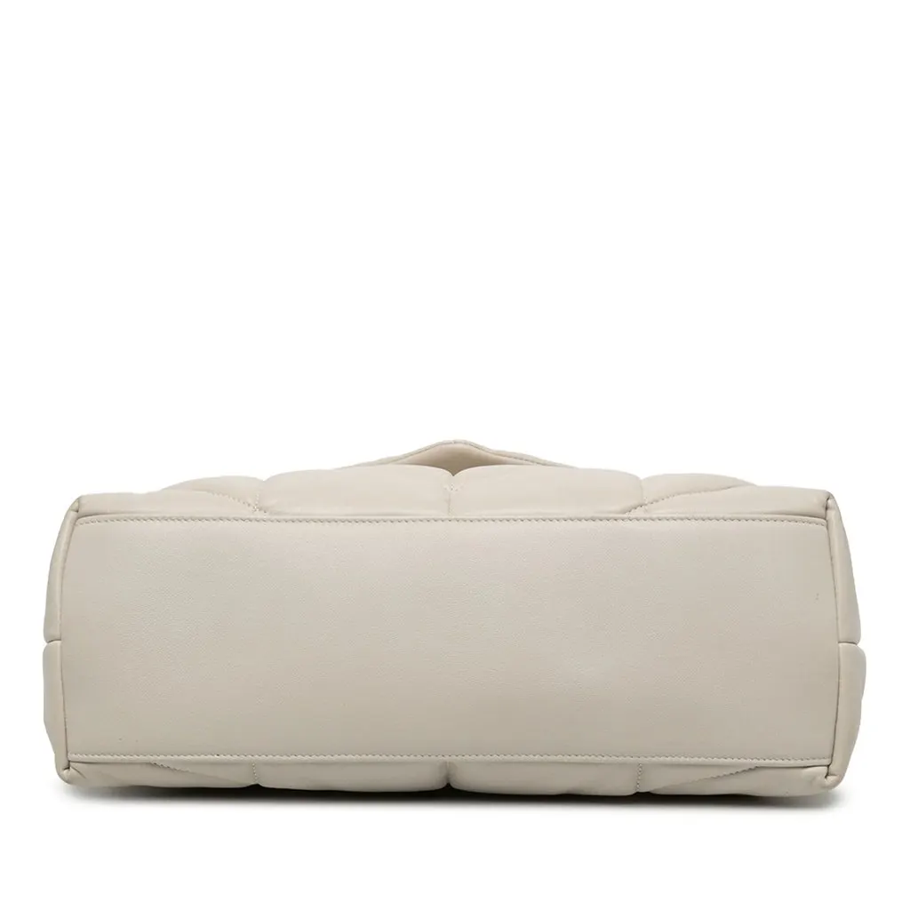 Saint Laurent Medium Matelasse Lambskin Monogram LouLou Puffer Shoulder Bag Brown Leather Very good - Inside View