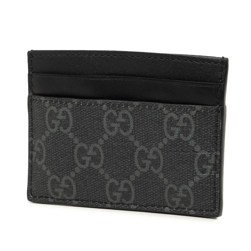 Gucci GG Supreme Kingsnake Card Holder MultiColor Canvas Good - Back View