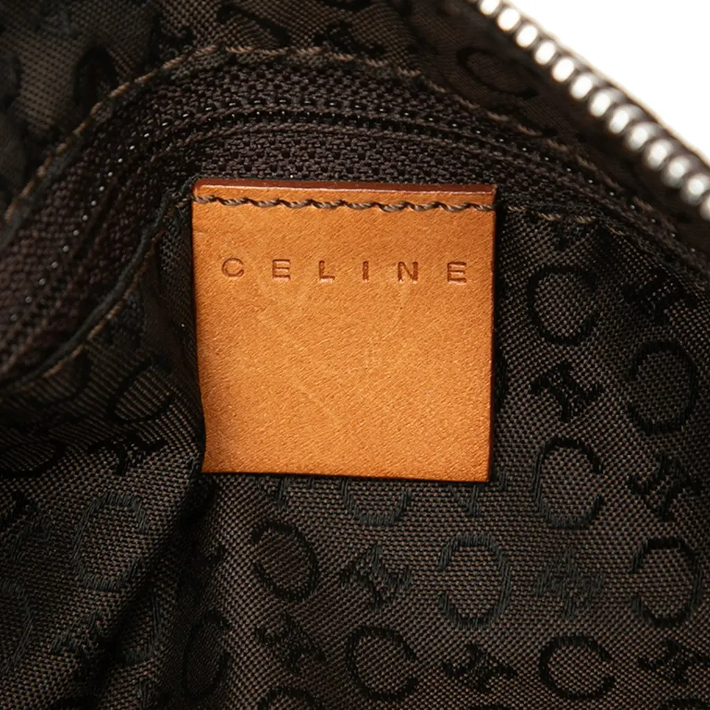 Celine C Macadam Suede Handbag Brown Suede Good - Box View