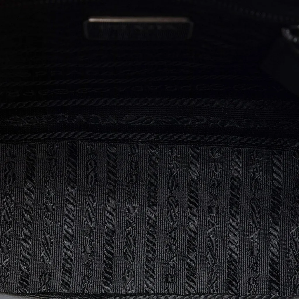 Prada Nappa Leather Shoulder Bag Black Leather Very good - Model View