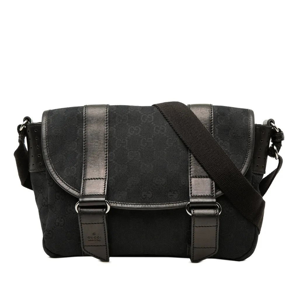 Gucci GG Canvas Crossbody Black Very good - Front View