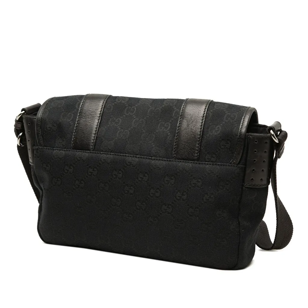 Gucci GG Canvas Crossbody Black Very good - Back View