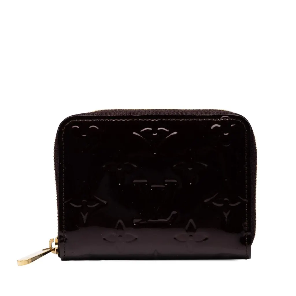 Louis Vuitton Monogram Vernis Zippy Coin Purse * Plum * Purple Leather Very good - Front View