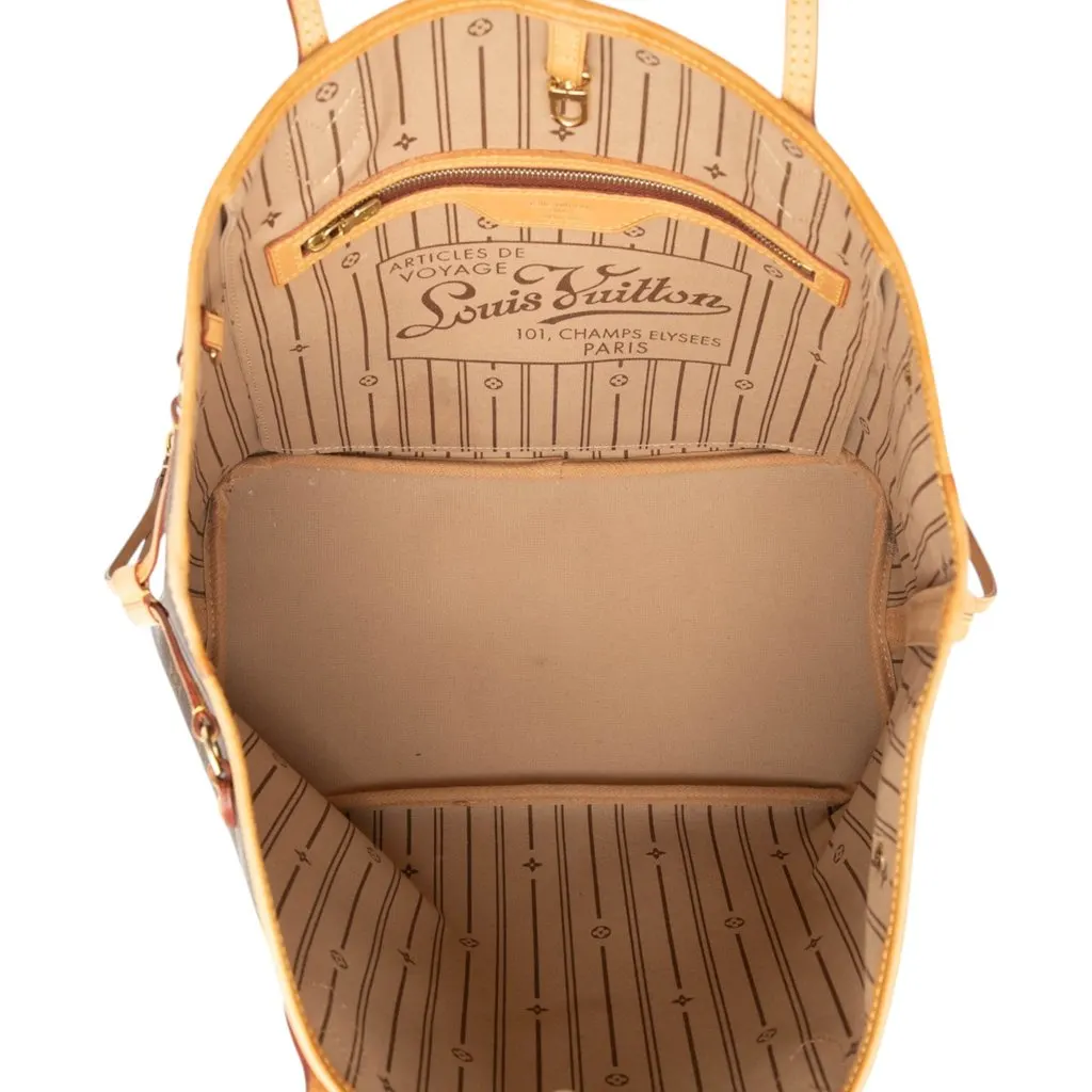 Louis Vuitton Monogram Neverfull MM Brown Canvas Good - Model View