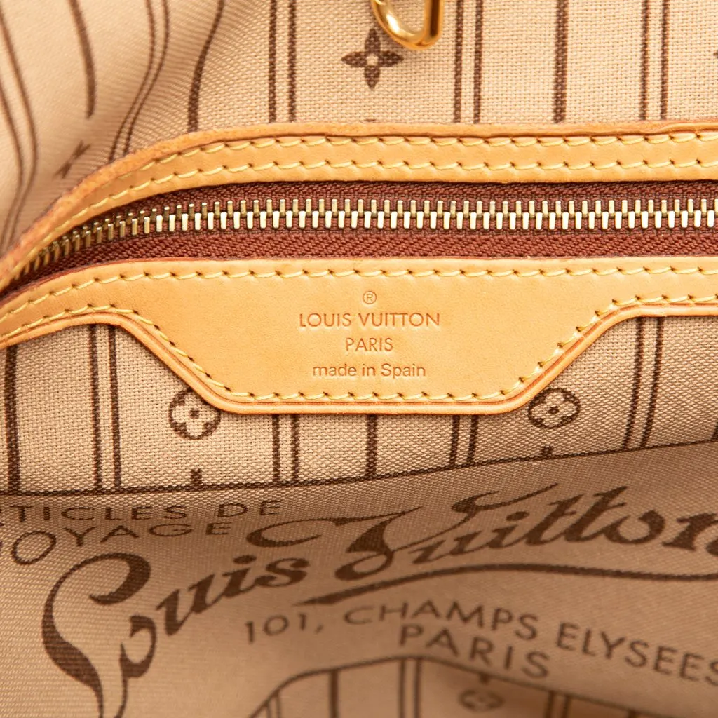 Louis Vuitton Monogram Neverfull MM Brown Canvas Good - Box View