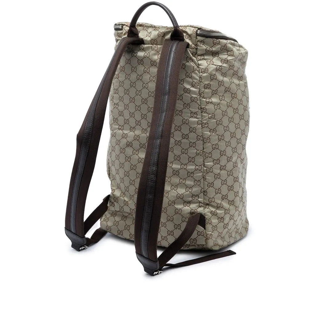 Gucci GG Nylon Backpack XL Beige Polyamide Very good - Back View