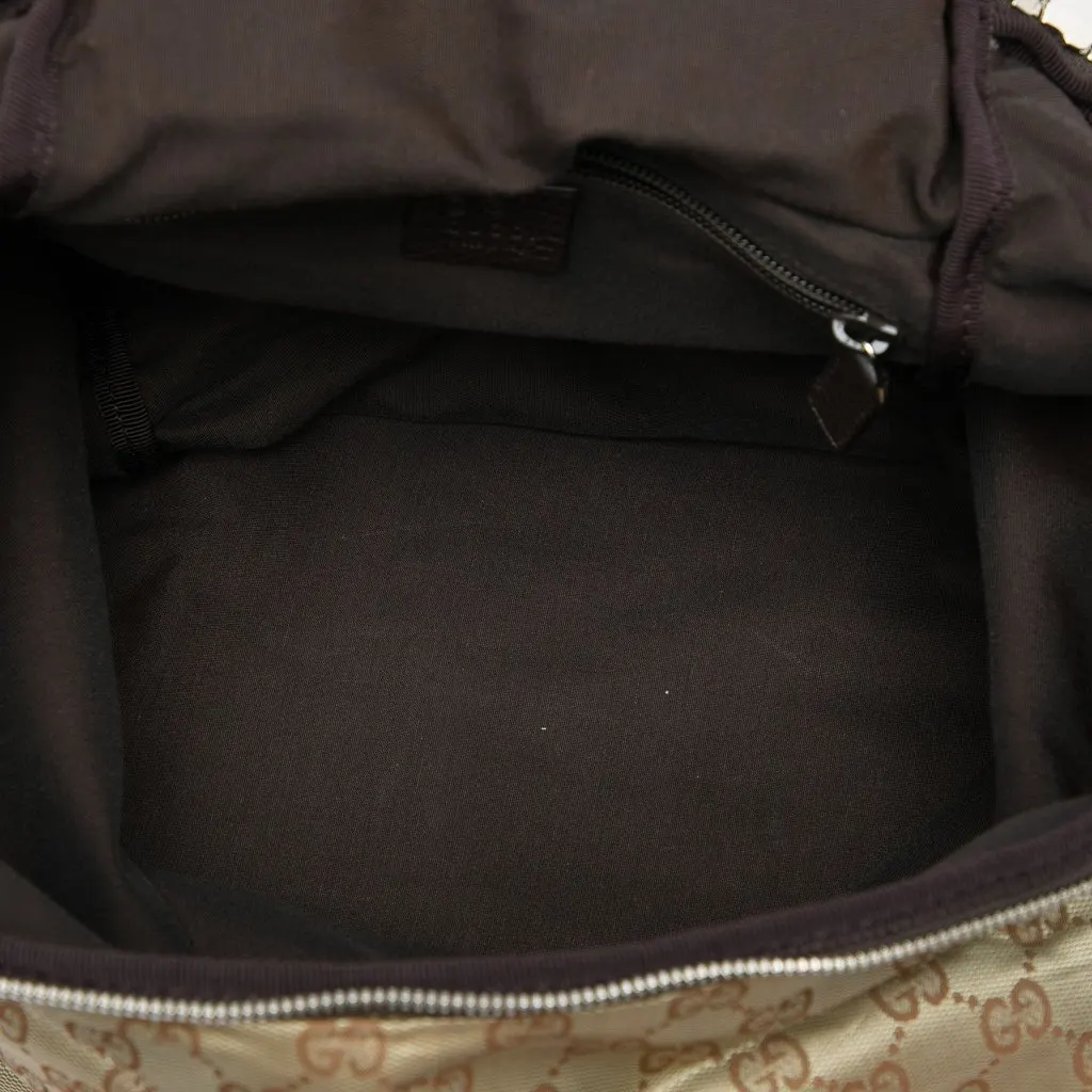 Gucci GG Nylon Backpack XL Beige Polyamide Very good - Model View