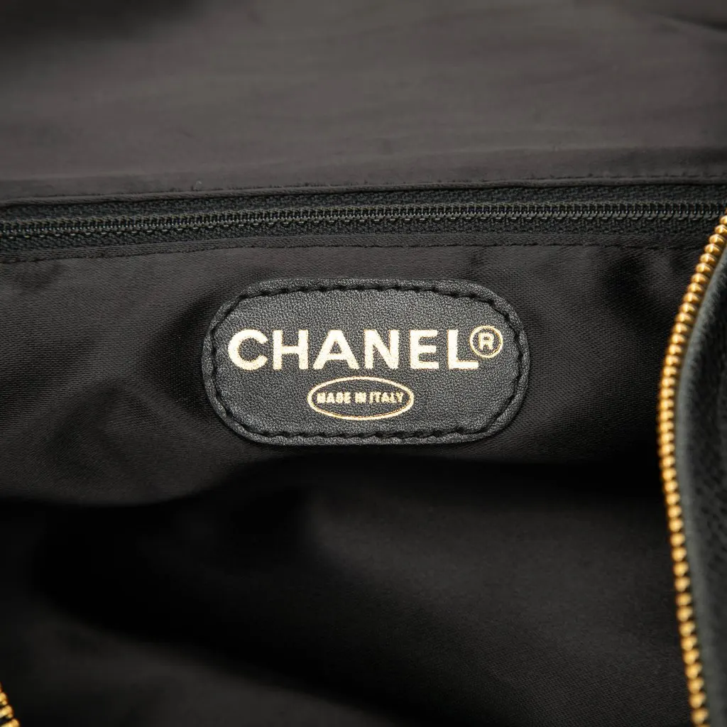 Chanel Large CC Caviar Hobo Black Leather Very good - Box View