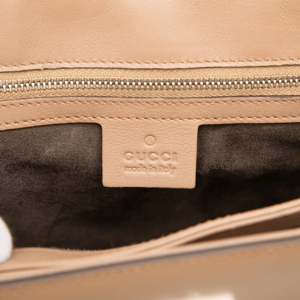 Gucci Medium Smooth Calfskin Bamboo Lady Lock Handbag Beige Leather Very good - Box View