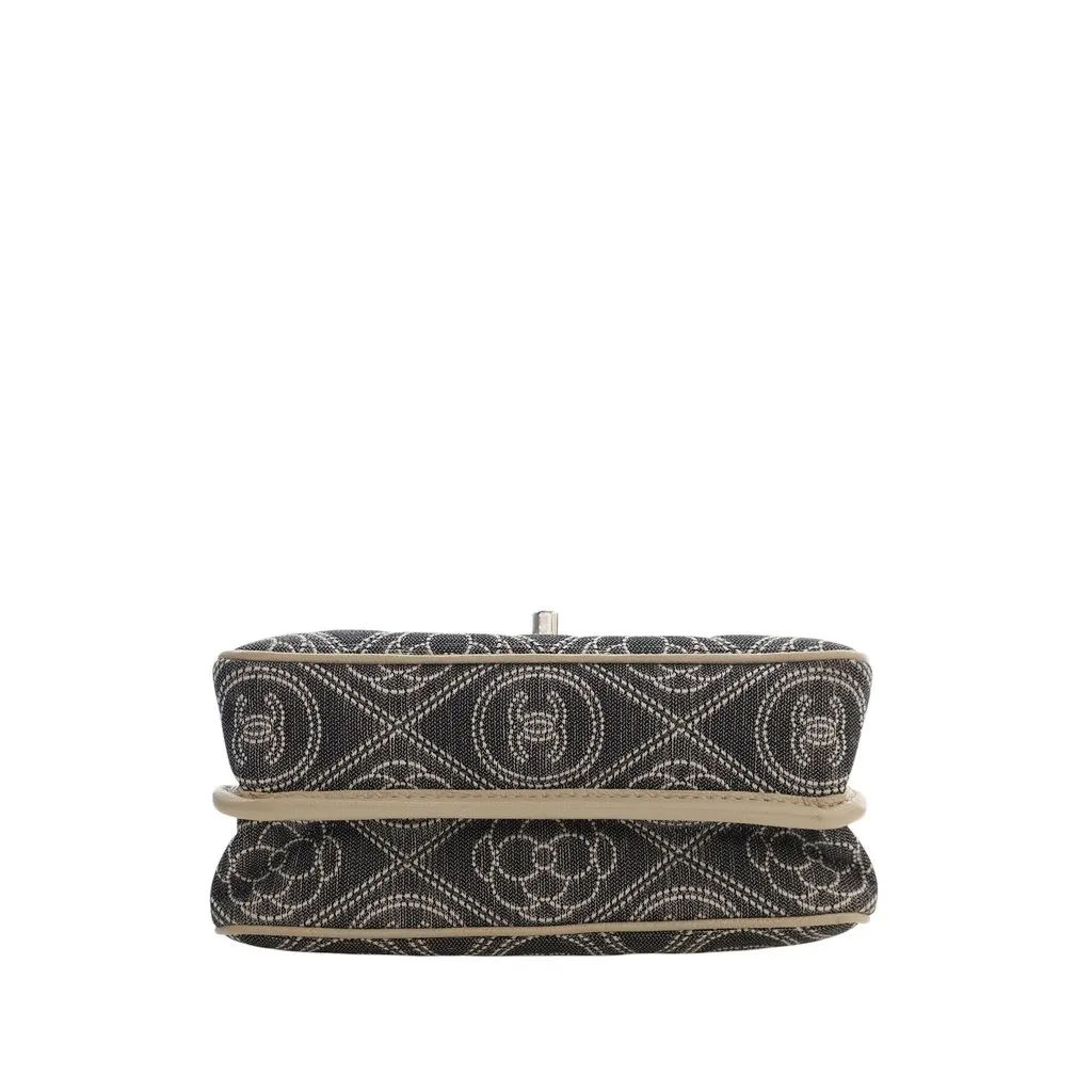 Chanel Camellia Printed Canvas Double Side Flap MultiColor Very good - Inside View