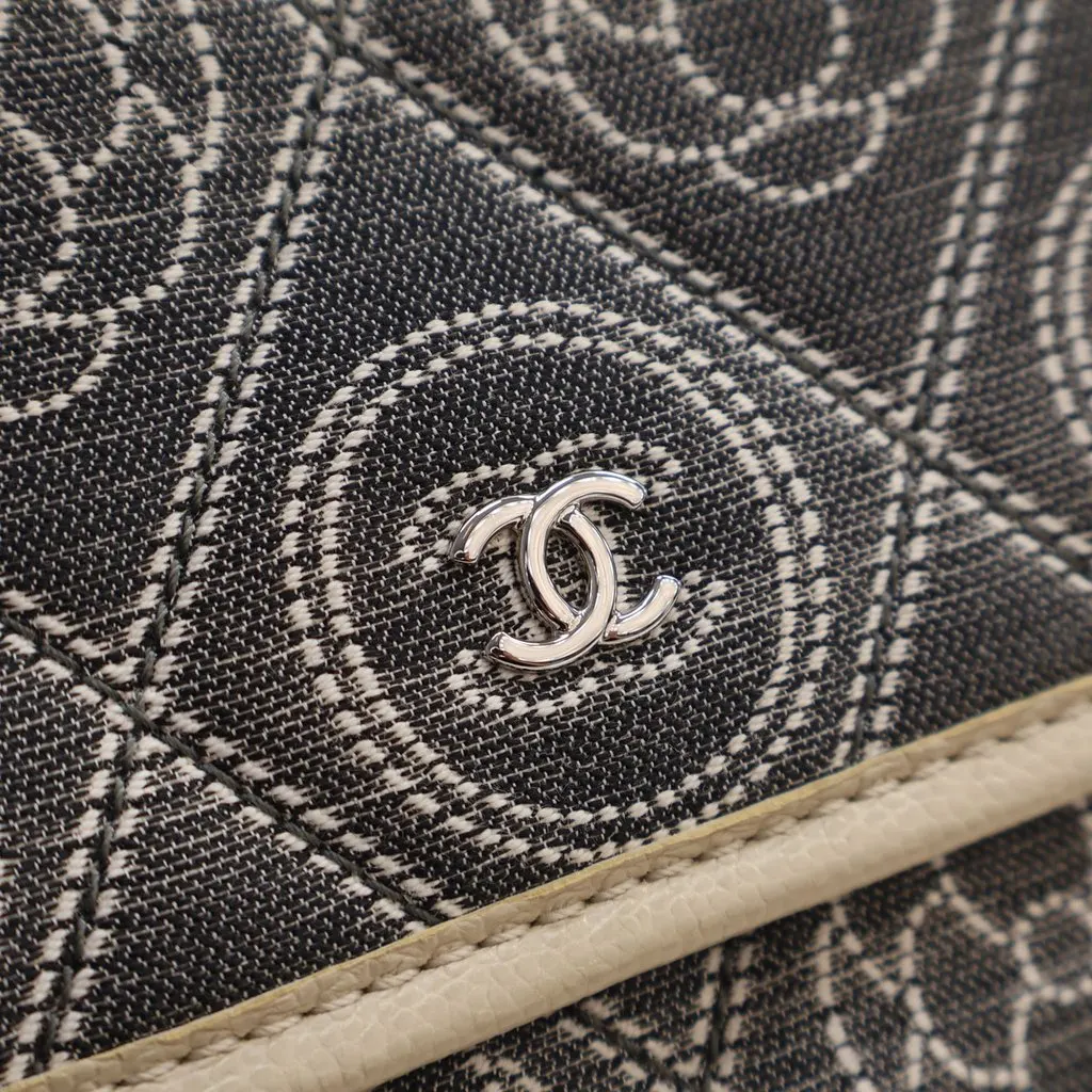 Chanel Camellia Printed Canvas Double Side Flap MultiColor Very good - Box View