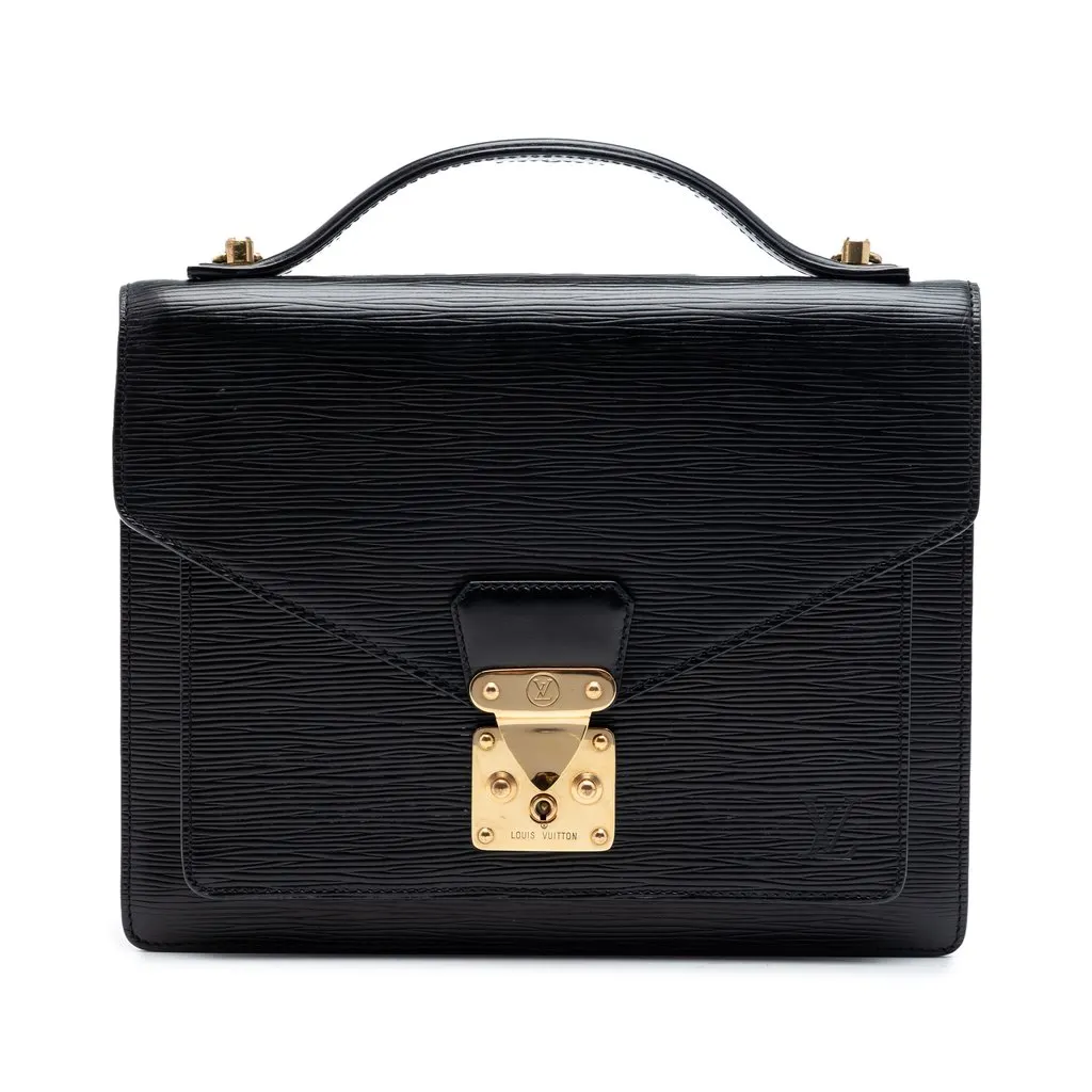 Louis Vuitton Epi Monceau 28 Black Leather Very good - Front View