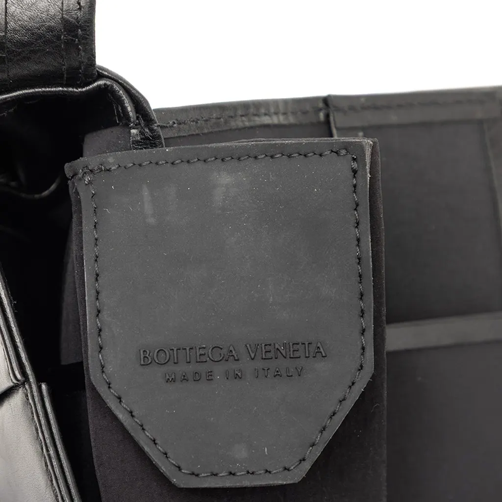 Bottega Veneta Candy Paper Calfskin Intrecciato Cassette Crossbody Black Leather Very good - Box View