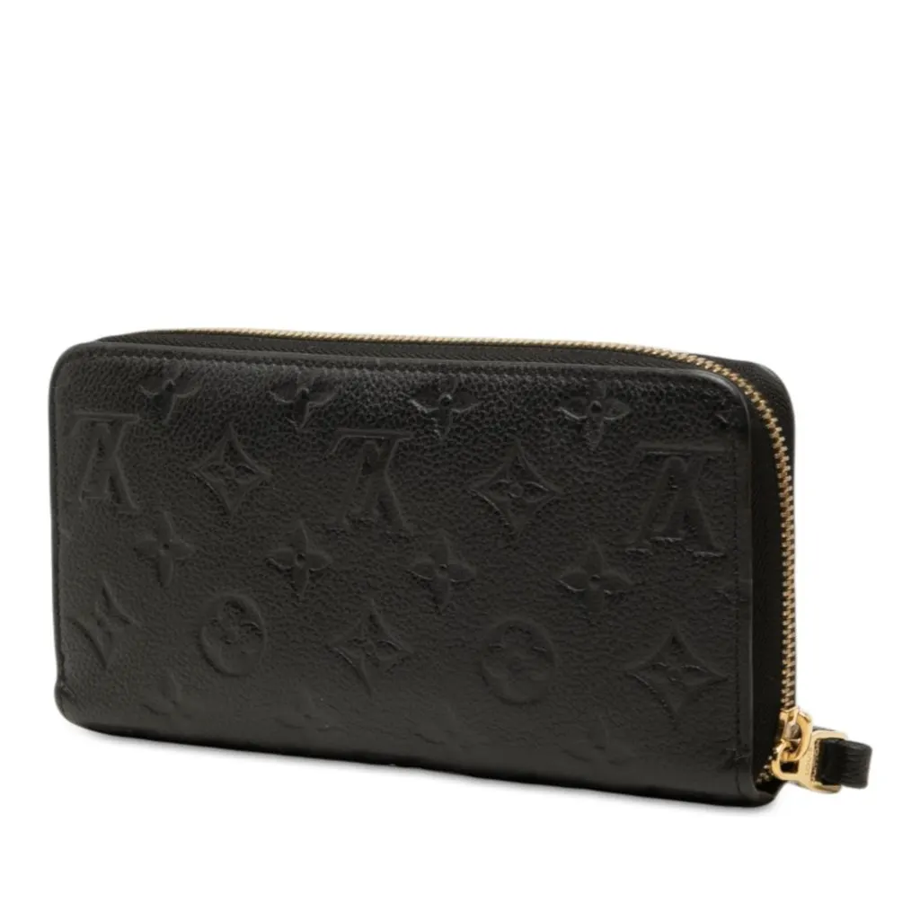 Louis Vuitton Monogram Empreinte Zippy Long Wallet Black Leather Very good - Back View