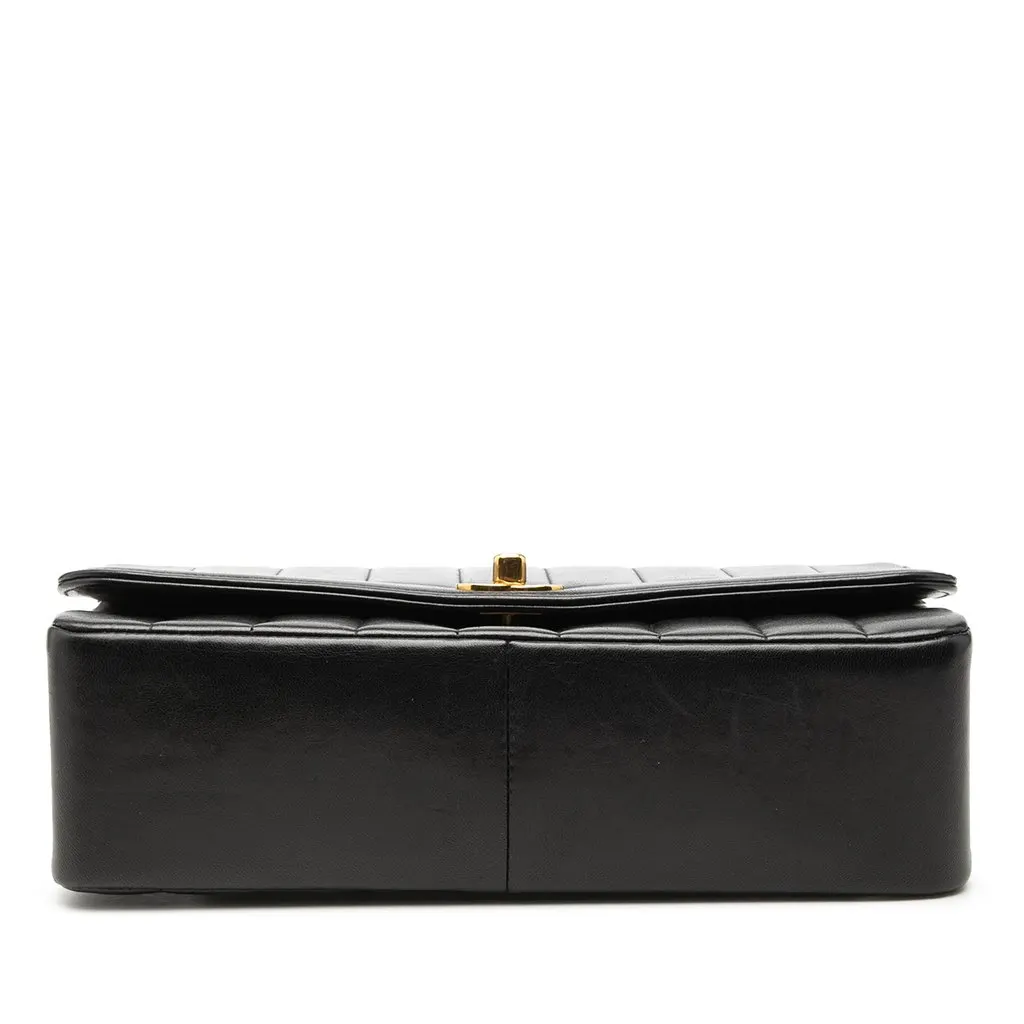 Chanel Medium Vertical Quilted Lambskin Mademoiselle Crossbody Black Leather Very good - Inside View