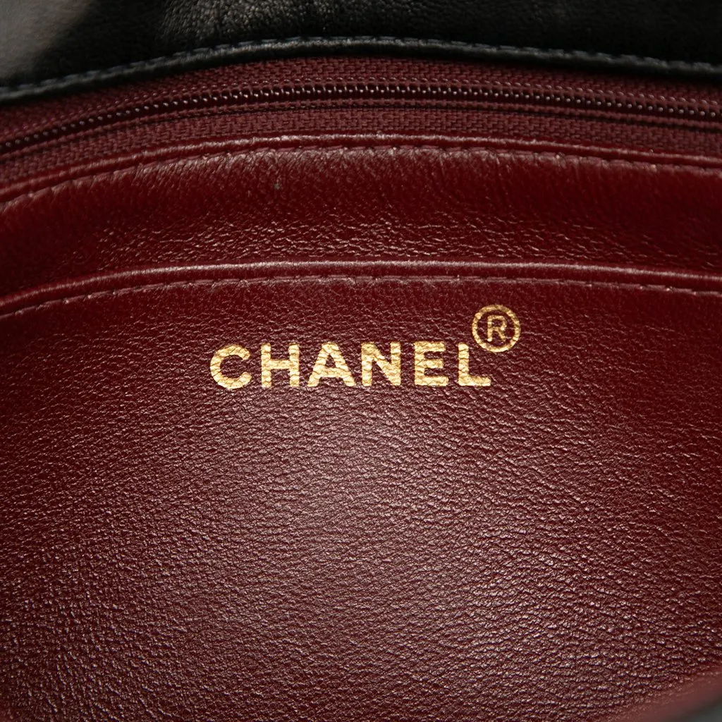 Chanel Medium Vertical Quilted Lambskin Mademoiselle Crossbody Black Leather Very good - Box View