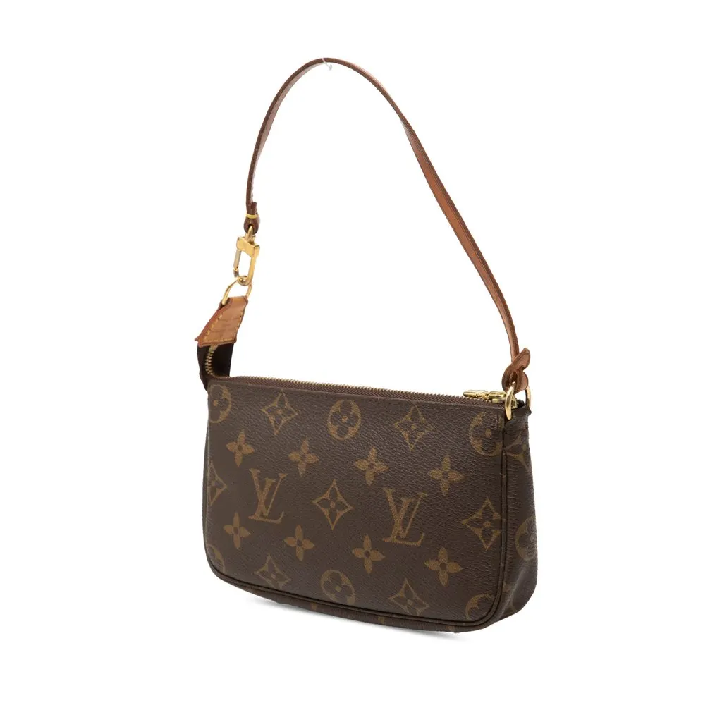 Louis Vuitton Monogram Mini Pochette Accessoires Brown Very good - Back View