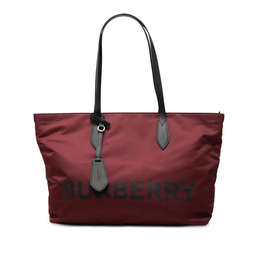 Burberry Medium Econyl Nylon Logo Ardwell Tote Red Very good - Front View