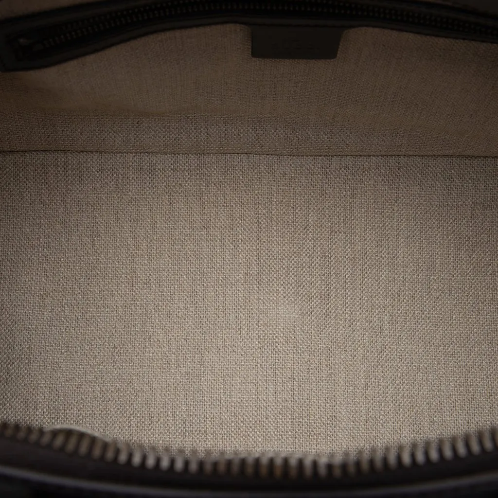 Gucci GG Canvas and Crocodile Embossed Calfskin Secret Handbag Beige Very good - Model View