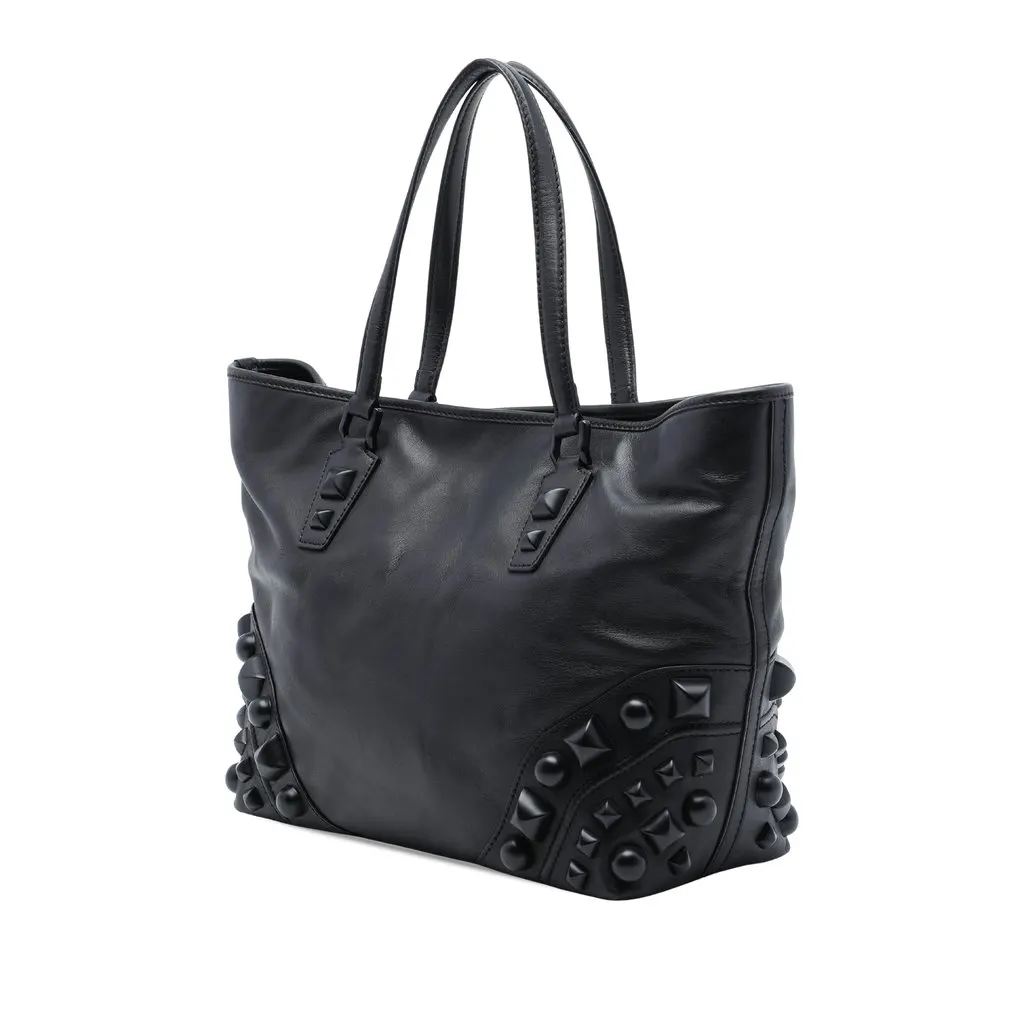 Burberry Large Studded Leather Nickie Tote Black Leather Very good - Back View