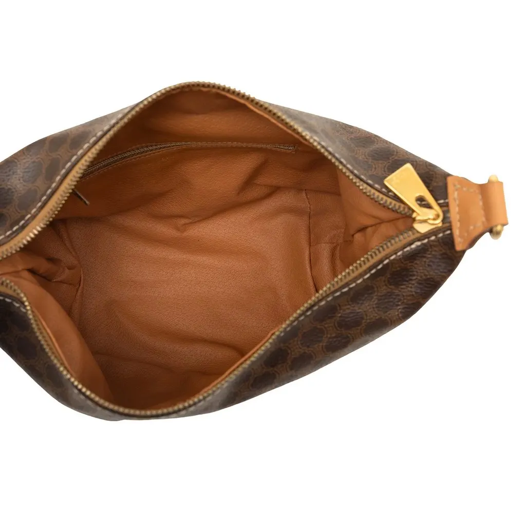 Celine Macadam Coated Canvas Handbag Brown Very good - Model View