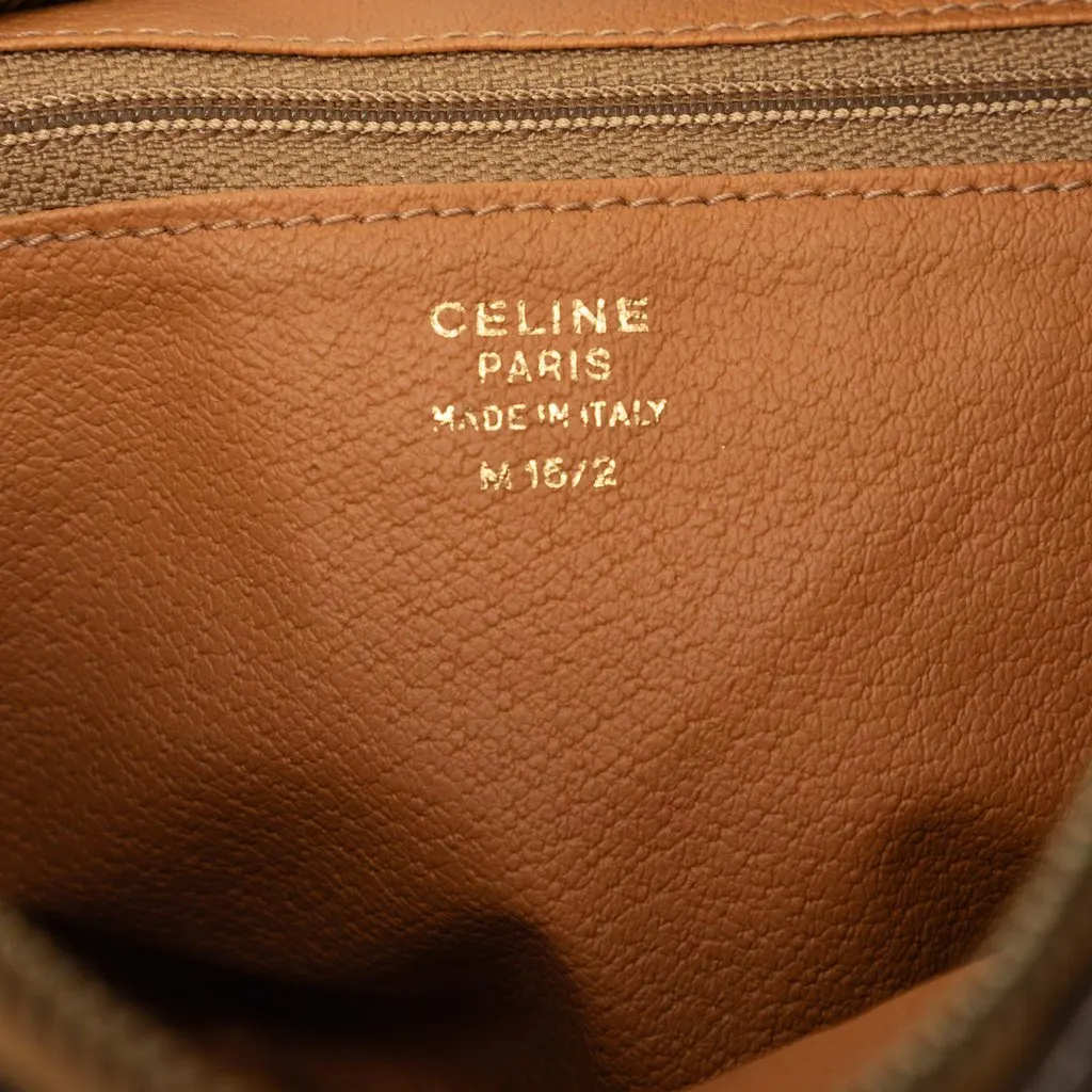 Celine Macadam Coated Canvas Handbag Brown Very good - Box View