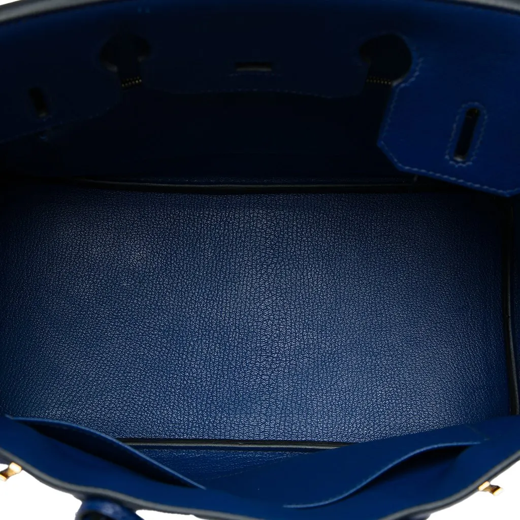 Hermès Togo Birkin Retourne 30 Blue Leather Very good - Model View