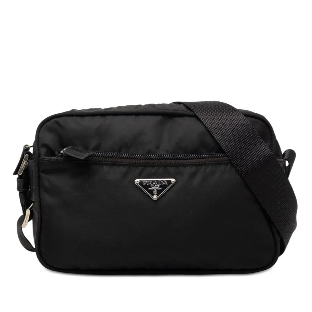 Prada Tessuto Camera Bag Black Very good - Front View