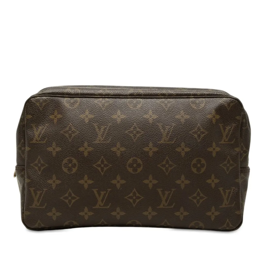 Louis Vuitton Monogram Trousse Toilette 28 Brown Canvas Good - Front View