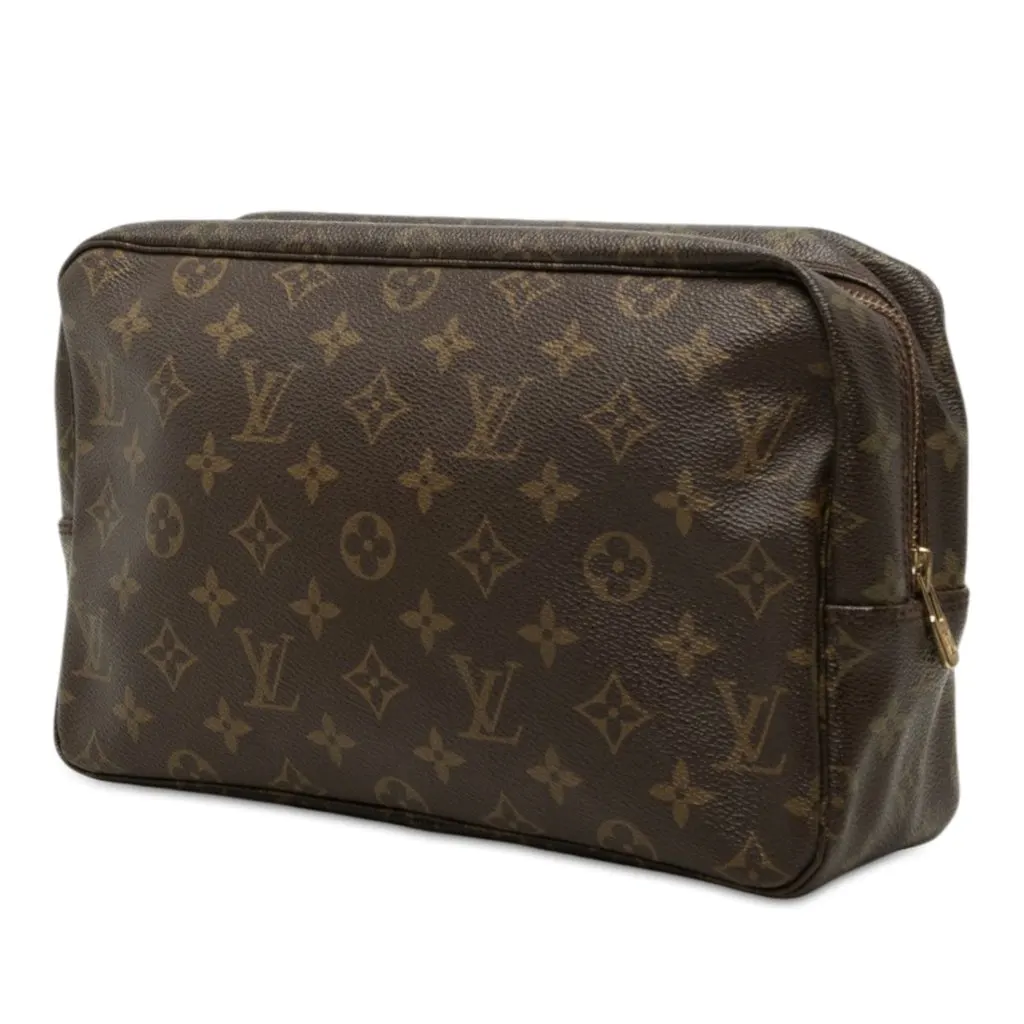 Louis Vuitton Monogram Trousse Toilette 28 Brown Canvas Good - Back View